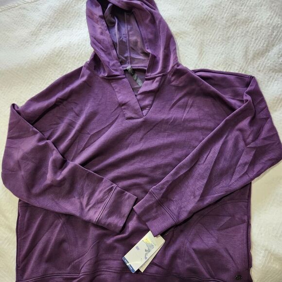 Gaiam Hoodie Sweatshirt For Women Size XXL Purple Vneck Pockets B1 - Picture 7 of 15